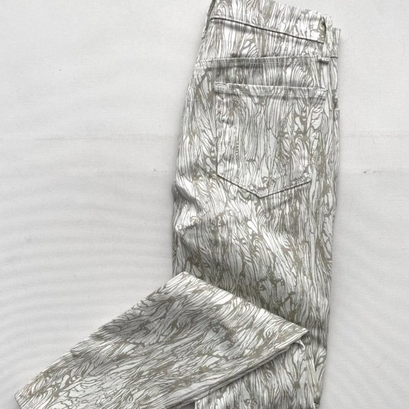 J Brand Jeans Skinny Printed Light  Khaki/White - Picture 2 of 3